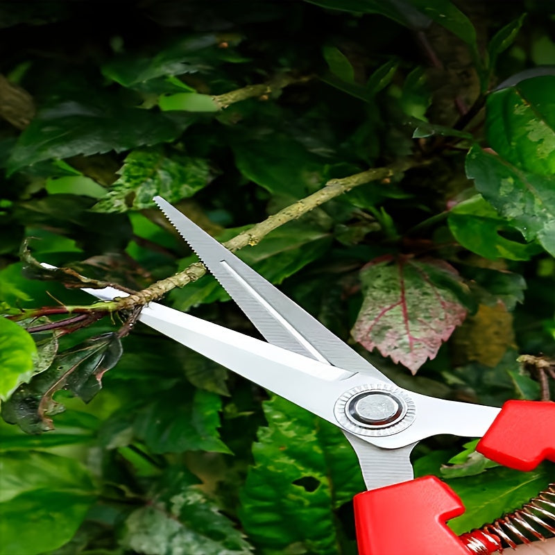 Stainless Steel Garden Shears for Effortless Cutting Classic Style No Battery Required