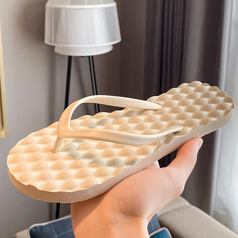 Women’s Summer Flip-Flops Lightweight TPU Non-Slip Sandals for Beach and Pool