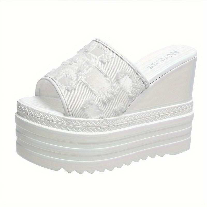 Sandalias con patrón de cuadros para mujer con suelas suaves para paseos de verano