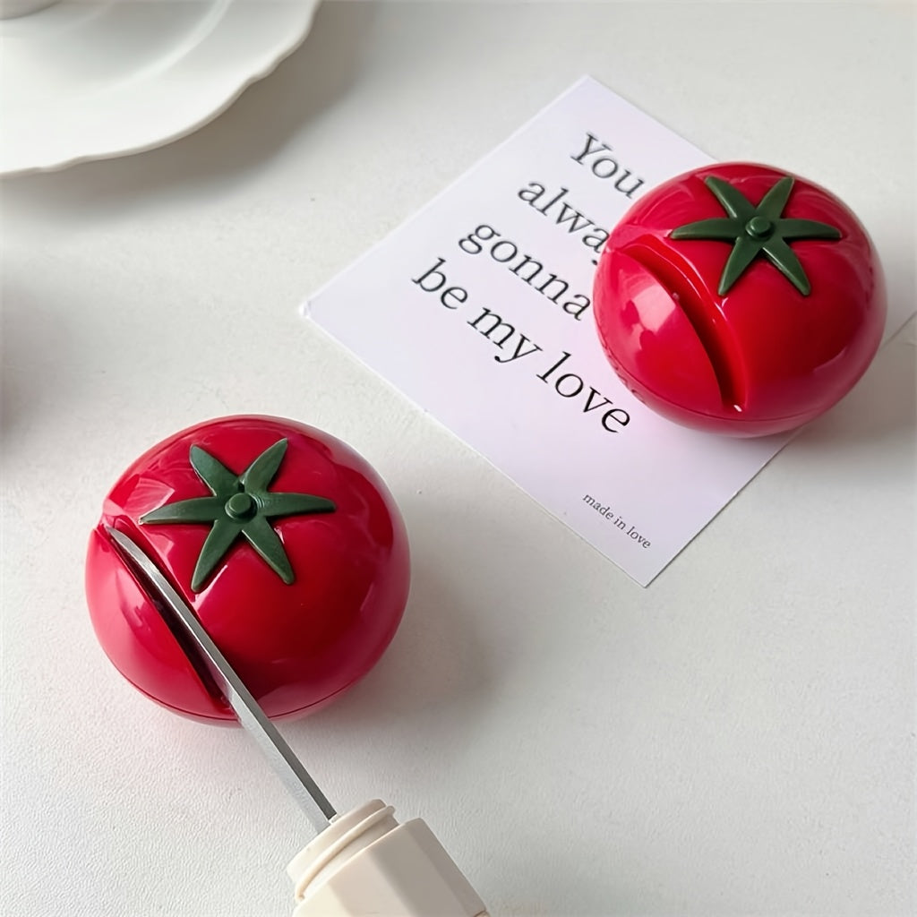 Pomidor shaklidagi pichoqni qirralash uchun; tez qirralash, portativ PVC asbob, qiziqarli dizaynga ega, batareyalar talab qilinmaydi.