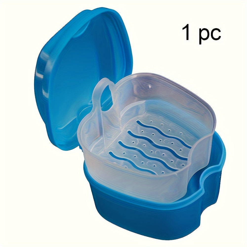 Denture Care Kit with Plastic Case, Built-in Brush and Filter
