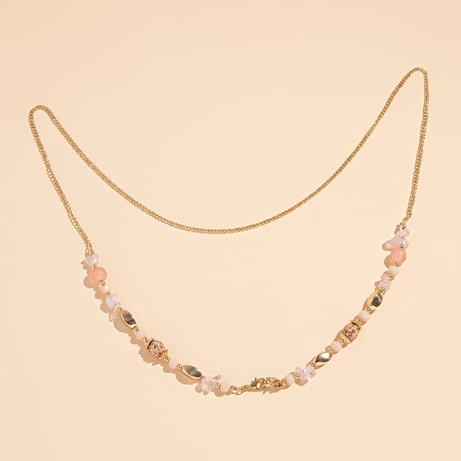 Women's Eyewear Chain with Irregular Colorful Turquoise Beads