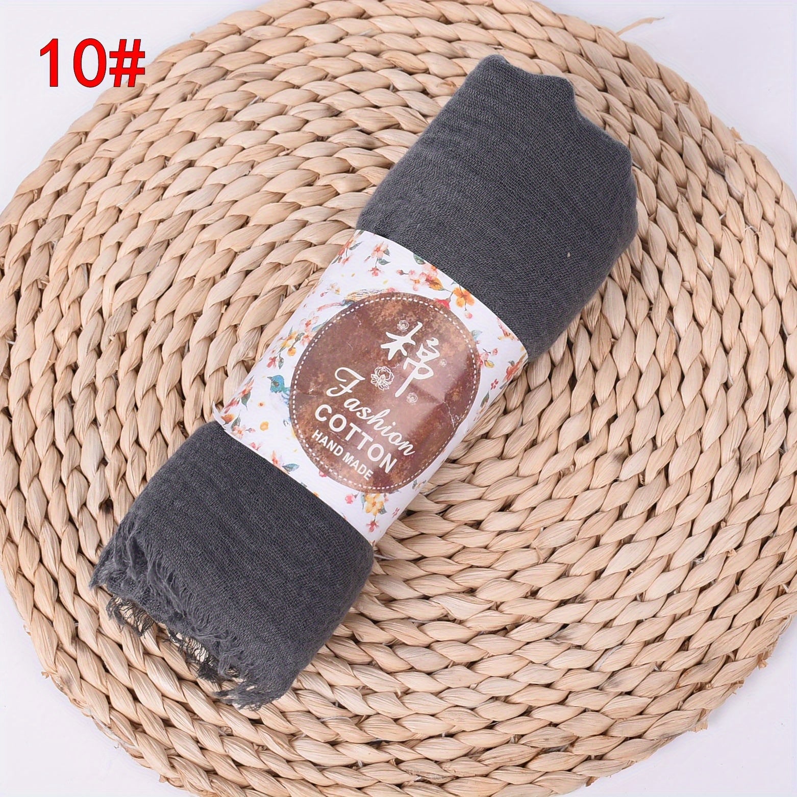 Women's Large Breathable Sun Protection Headscarf Solid Color Lightweight Wrinkle Scarf