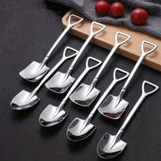 Set of 4 Stainless Steel Dessert Spoons for Fruit and Dessert Scooping