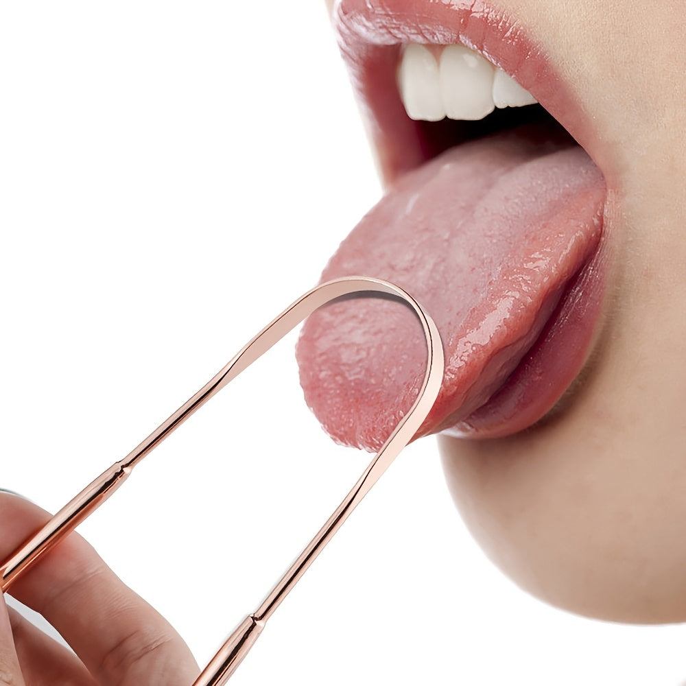 Kattalar uchun zanglamas po'latdan yasalgan tilni tozalash uchun qirqish qismi qizil, bardoshli og'iz parvarishi asbobi