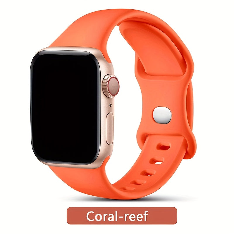 Silicone Sport Watch Band for iWatch Fits 38mm to 49mm Compatible with Series SE Ultra 9 8 7 6 5 4 3 2 1