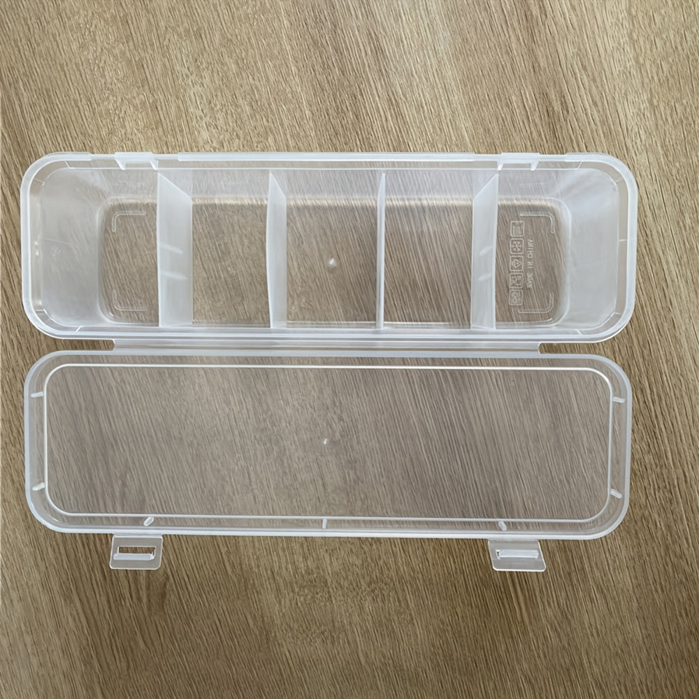 Clear Plastic Jewelry Organizer Box with Multiple Compartments and Secure Lid