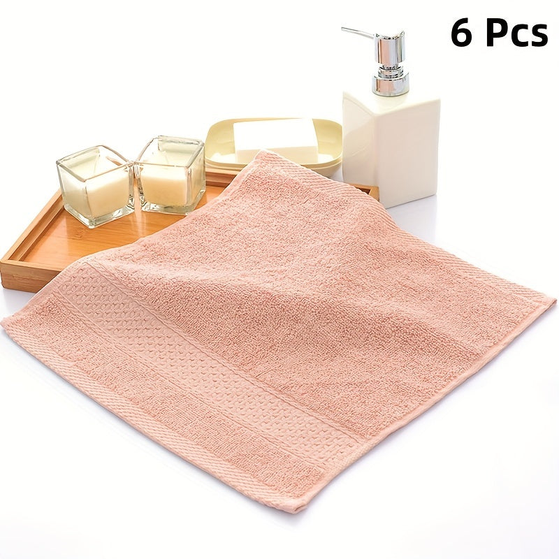 6-Piece Cotton Towel Set Absorbent Quick-Drying Soft Bathroom Towels