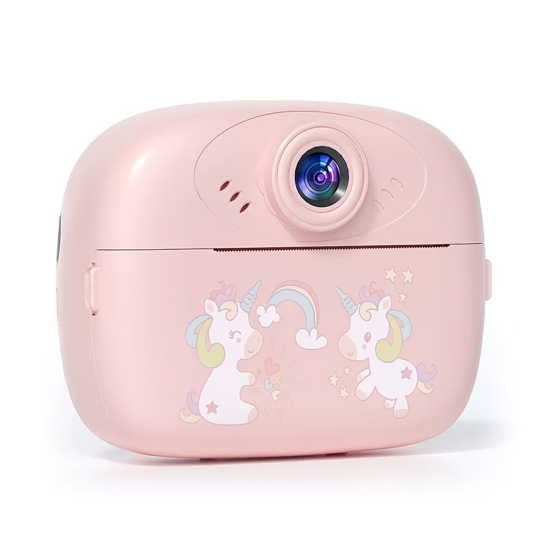Kids Digital Camera Dual-Camera HD Video Photo Print Mode for Children Pink Blue