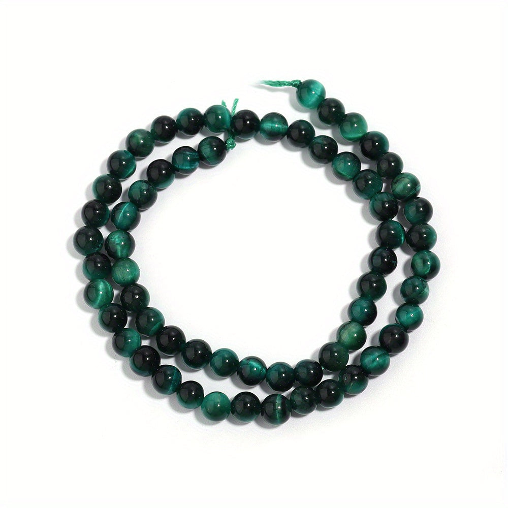 Green Tiger's Eye Beads 4-12mm Natural Stone for Jewelry Making 1 Strand