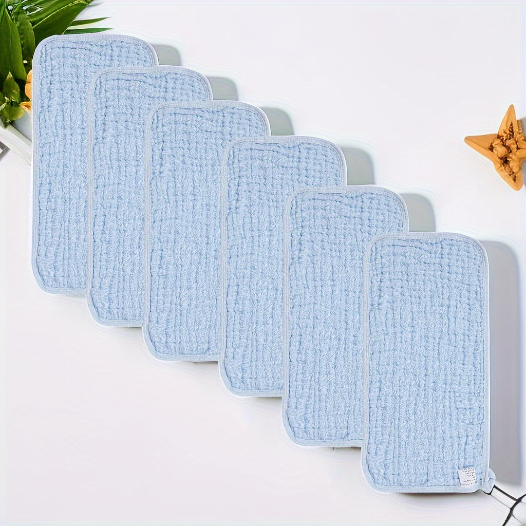 6 Pack Muslin Baby Burp Cloths Large Absorbent Cotton Bibs Gender Neutral