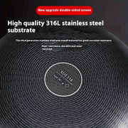 Tri-Ply Stainless Steel Frying Pan with Glass Lid, Smokeless, Dual-Sided Design