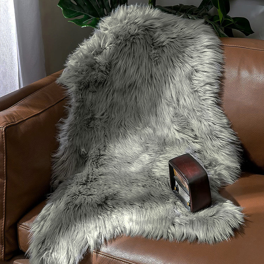 Alfombra de pelo sintético suave y acogedora con estampado de animales para sala de estar, dormitorio y sofá