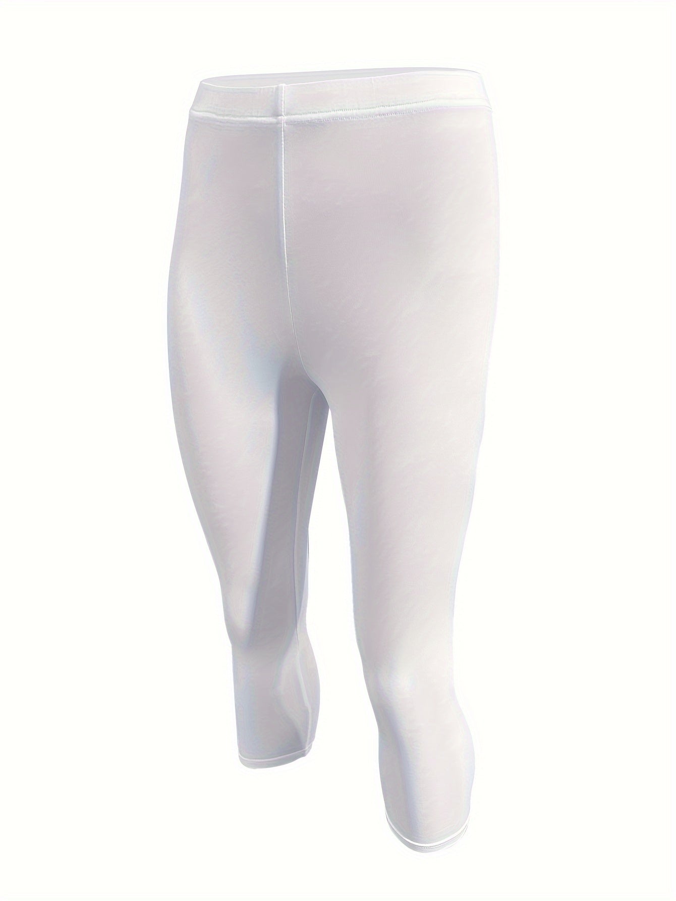 Plus Size Women's High-Waisted Yoga Leggings Stretchy Capri for Summer