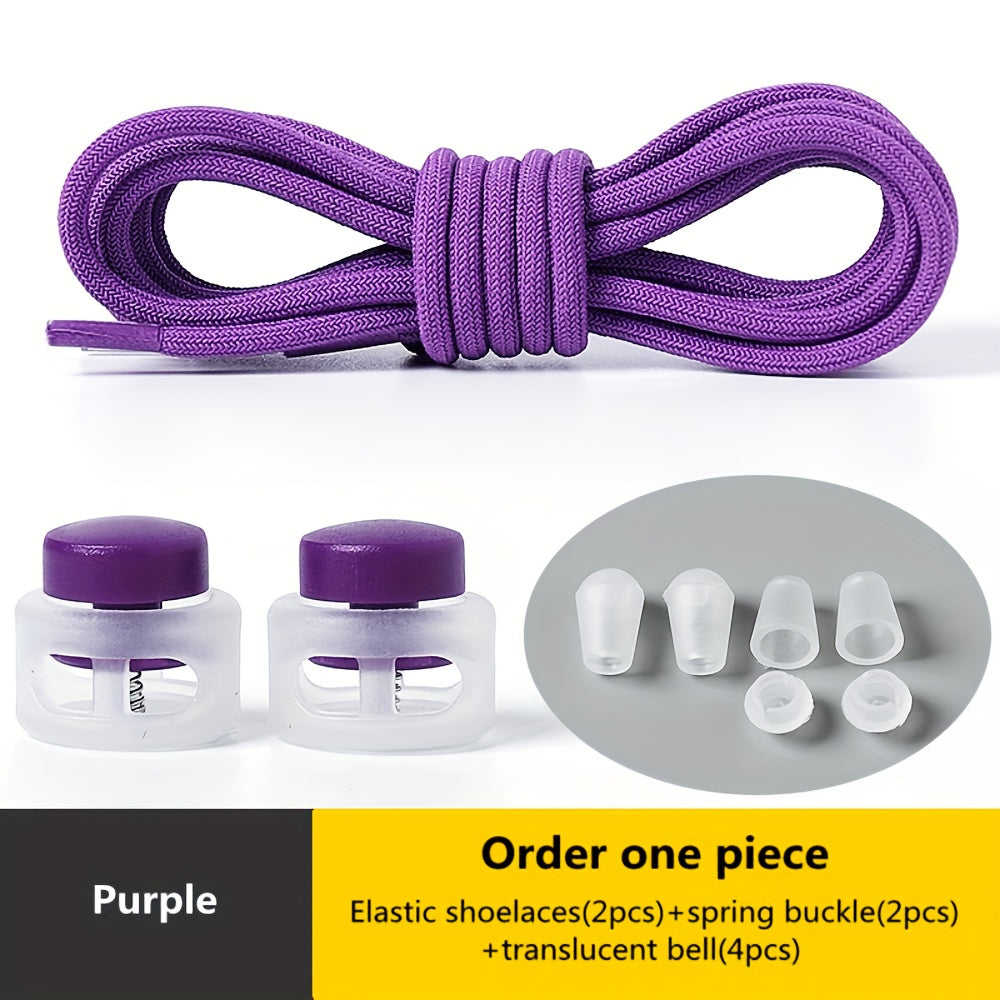 Adult Spandex Elastic Shoelaces Lazy Tie-Free Sneakers 100cm