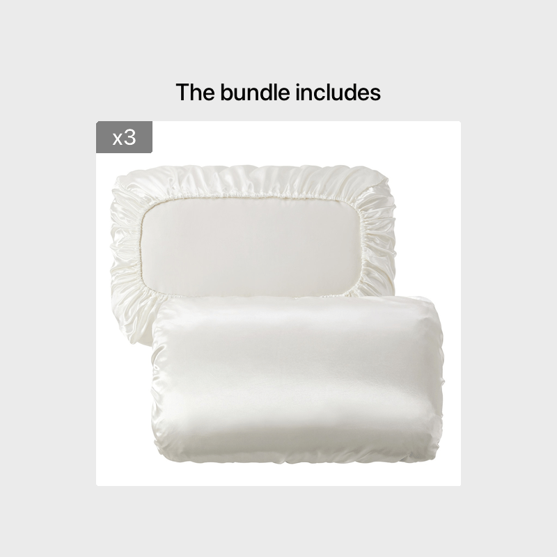 Fundas de almohada de satén transpirable con cordón elástico para un sueño cómodo, juego de dos