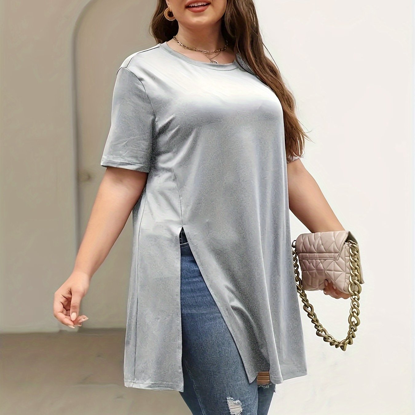 Women's Plus Size T-Shirt Cotton Casual Top for Women