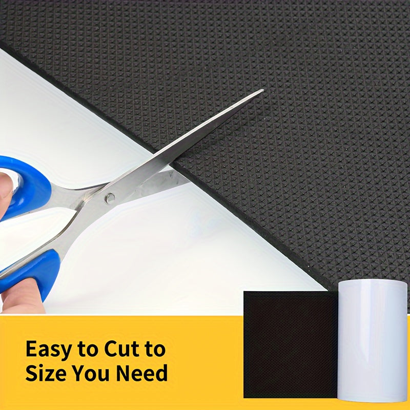 Self-Adhesive EVA Garage Door Protector Black Waterproof Foam Bumper 79x8 inches