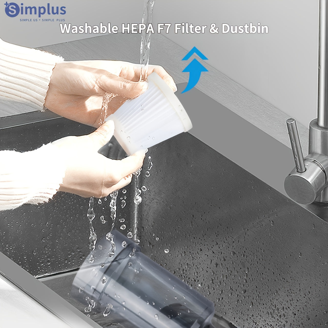 Qattiq simli changyutgich 16000PA tortish kuchi, 400W shovqin, 82dB, 0.5L chang qopqog'i va 4m sim bilan