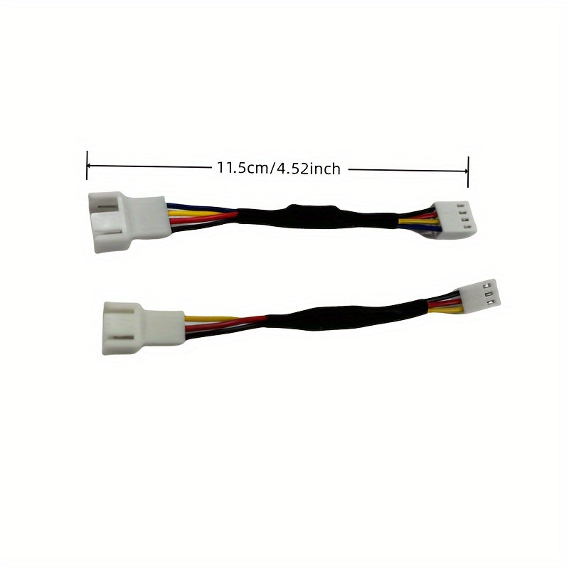 2/4 шт. кабель для снижения скорости вентилятора PWM для корпуса компьютера, адаптер питания 3Pin 4Pin