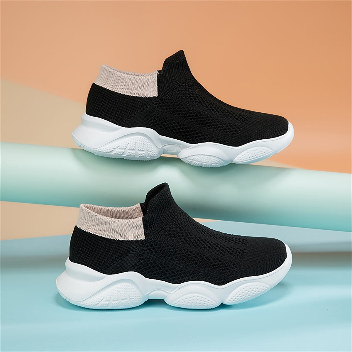 Boys Slip-On Sock Shoes Non-Slip Soft Sole All-Season Casual Sneakers