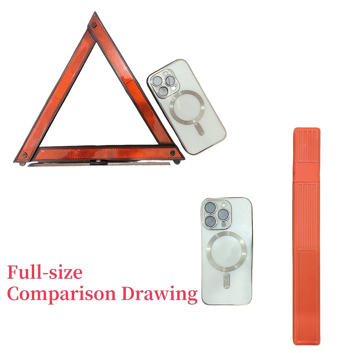 Red Foldable Car Triangle Warning Sign - Emergency Safety Device