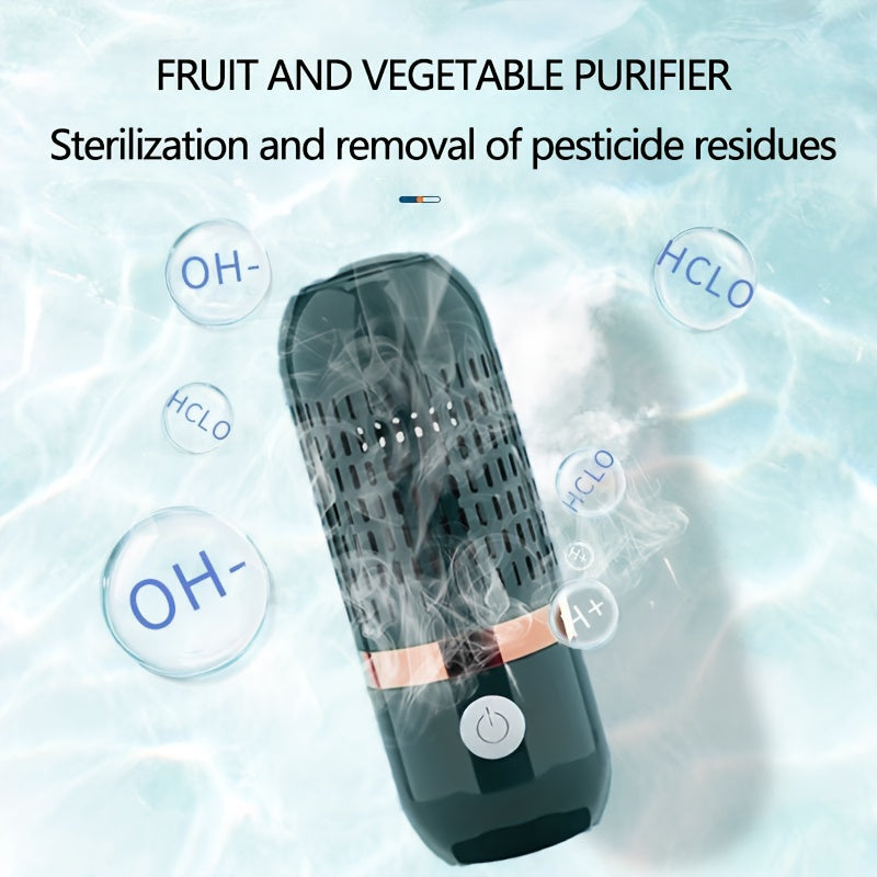 Wireless Ultrasonic Vegetable and Fruit Cleaner USB Rechargeable One-Button Quick Cleaning