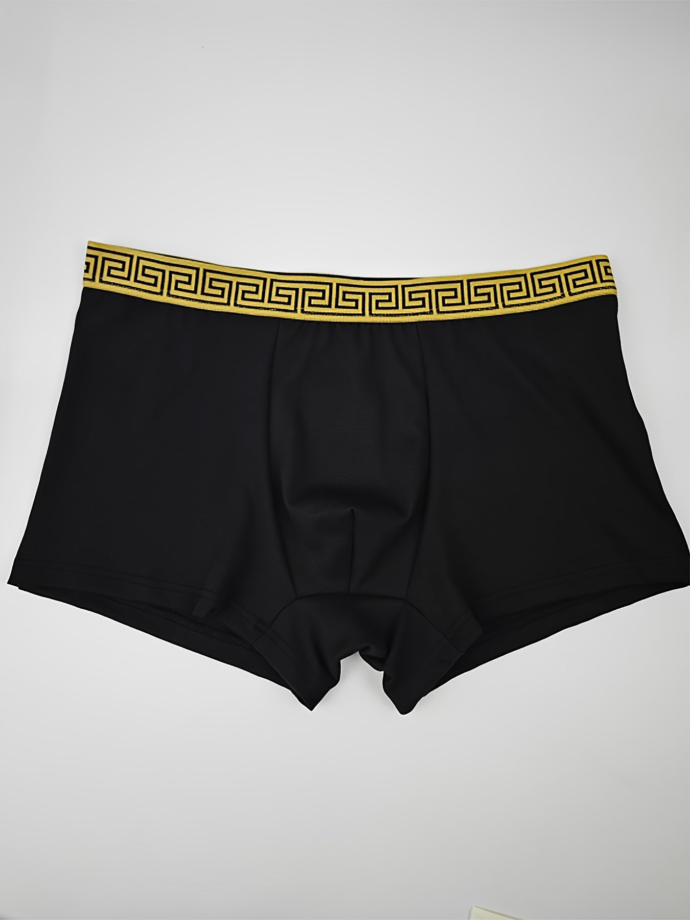 Men's Boxer Briefs 4 Pack Breathable Polyester Spandex Geometric Pattern