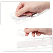 Plastic Adhesive Hooks for Hanging Cards Sheets PVC and Airplane Holes 100 Pack