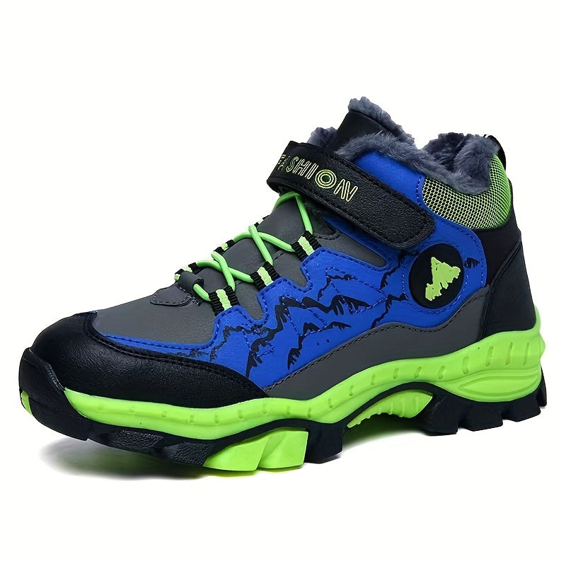 Girls Boys Snow Boots with Fleece Lining Waterproof Winter Shoes Sizes 30-40