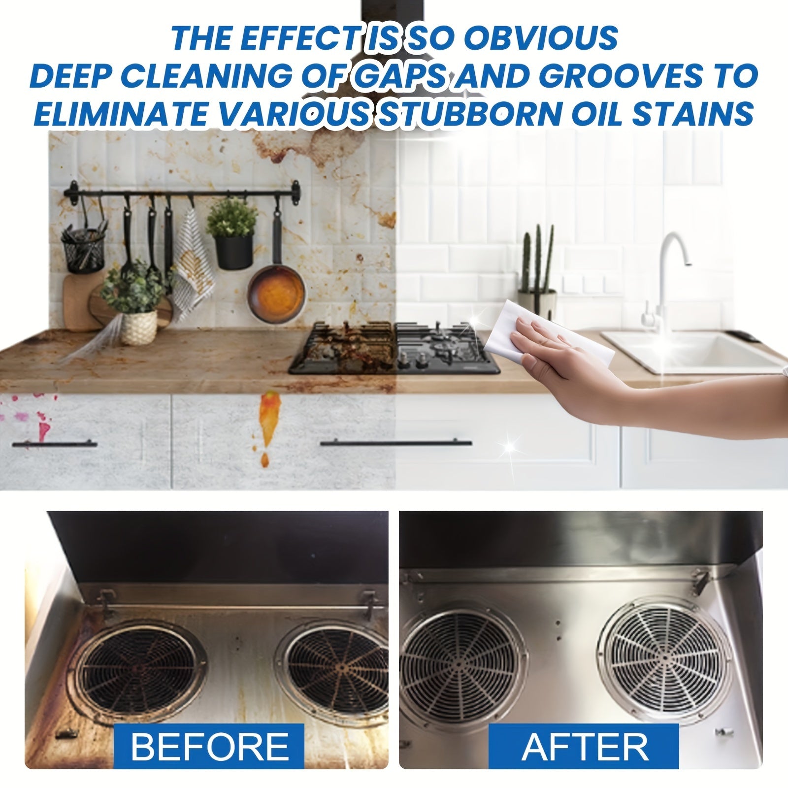 Multi-Purpose Kitchen Cleaning Tablets Heavy Duty Oven Grill Stove Cleaner