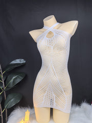 Women’s Mesh Bodycon Dress Sexy European American Style Short Sleeve Black Small