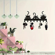 Gancho de pared de hierro forjado para organizador de almacenamiento en sala de estar o dormitorio