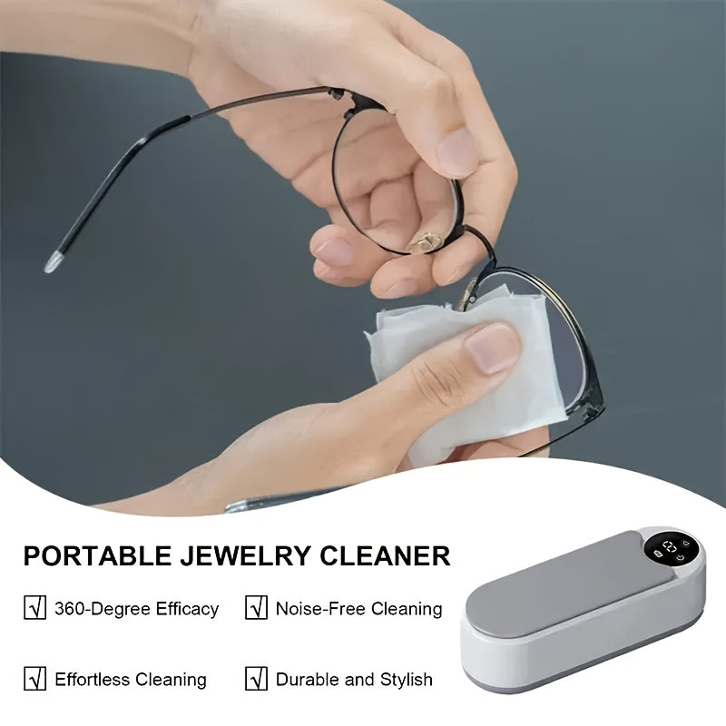 Electric Jewelry Cleaner with High-Frequency Quick Cleaning for Jewelry and Makeup Brushes