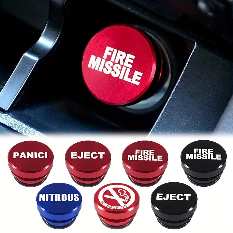 Car Interior Decoration Aluminum Dustproof Plug Button 12V Replacement