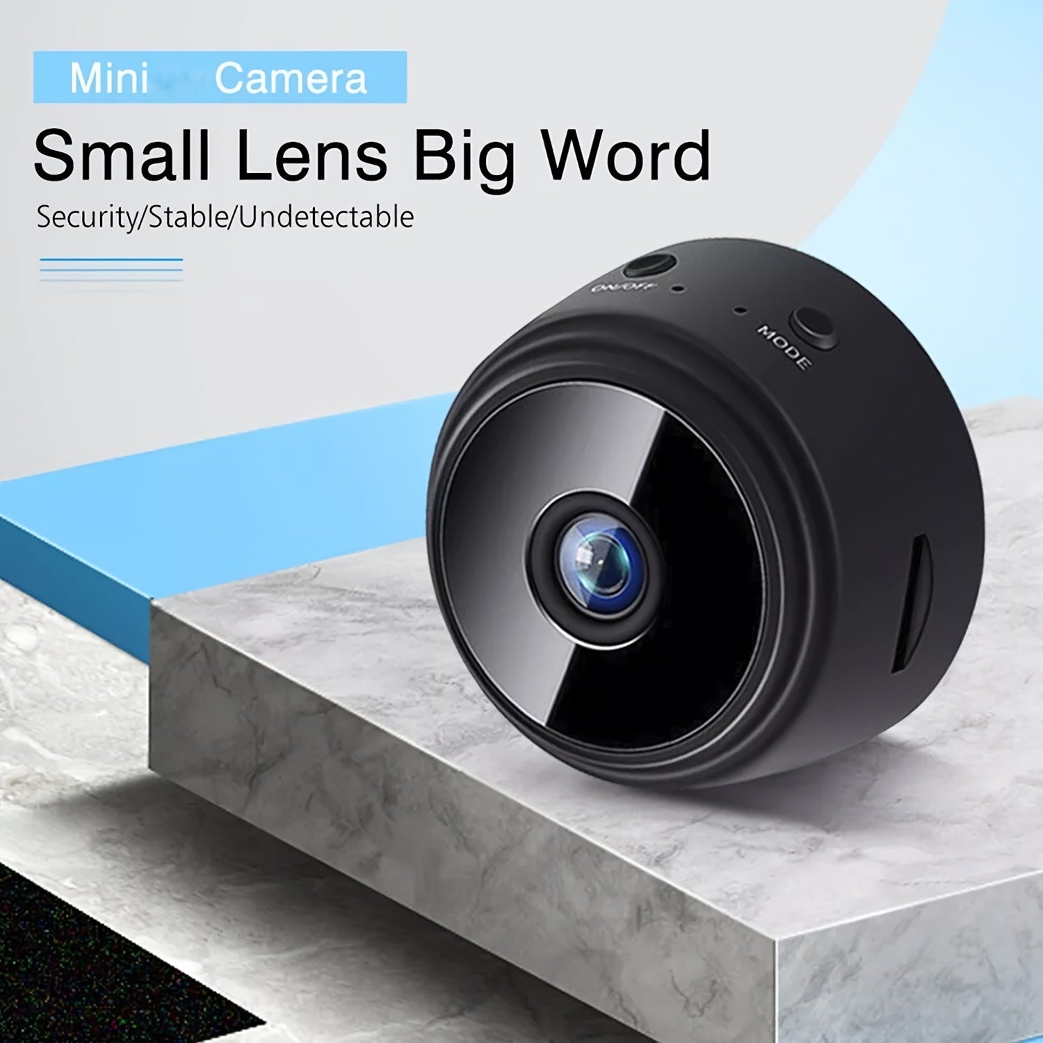 Mini Wireless WiFi Security Camera 480P HD App Control Indoor Outdoor Motion Alerts