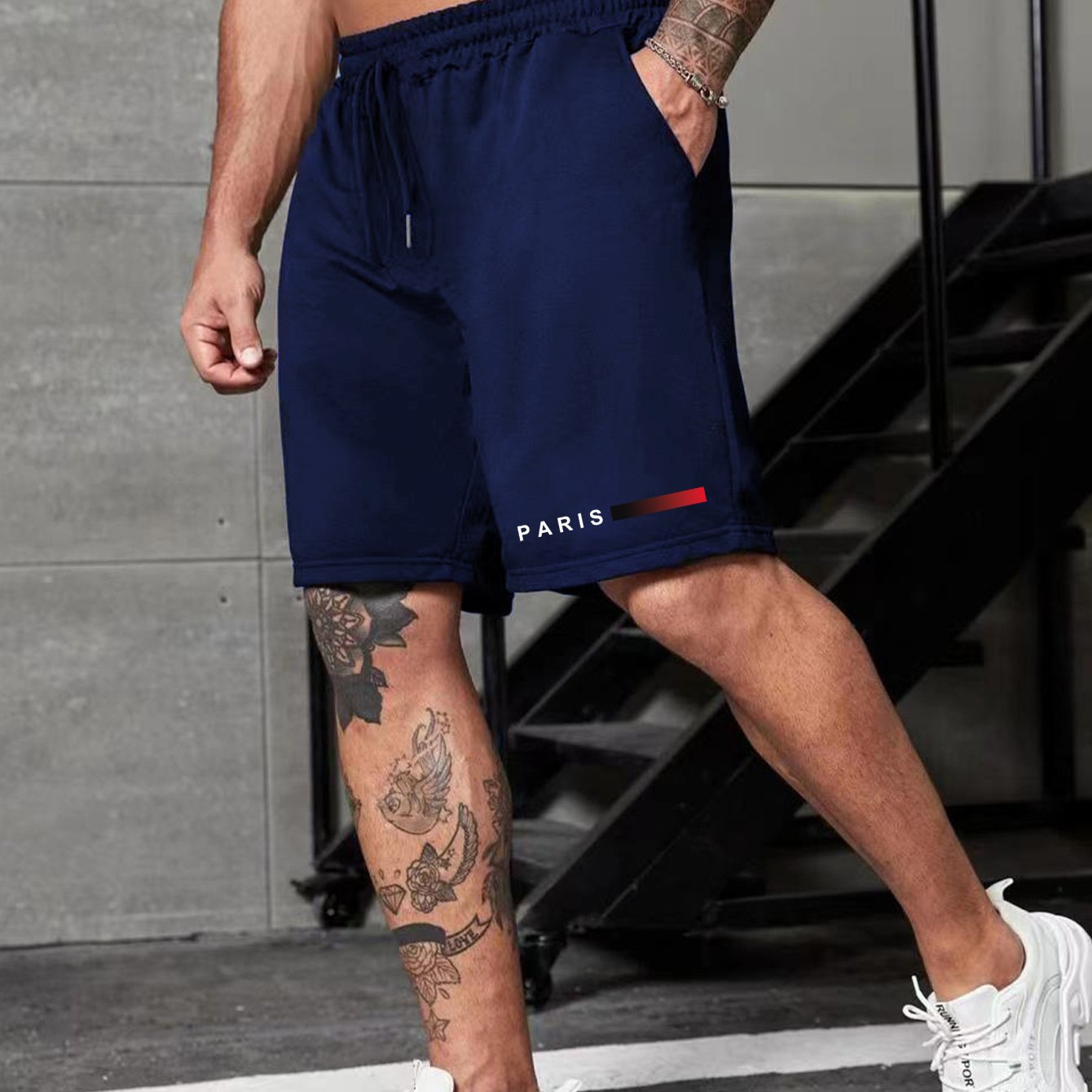 Мужские шорты большого размера с дышащей тесьмой и карманами для активного отдыха