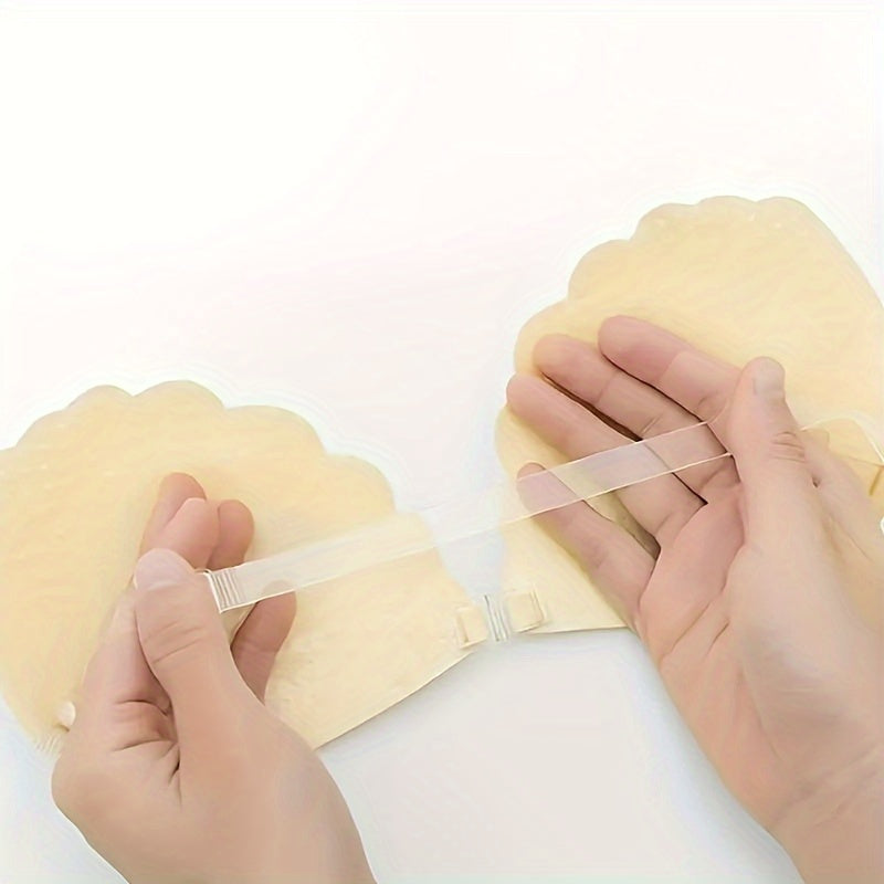 Lace Push Up Bra Wireless Invisible Straps Silicone Nipple Covers