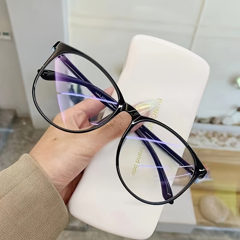 Gafas transparentes de estilo unisex Y2K con lentes de bloqueo de luz azul clara