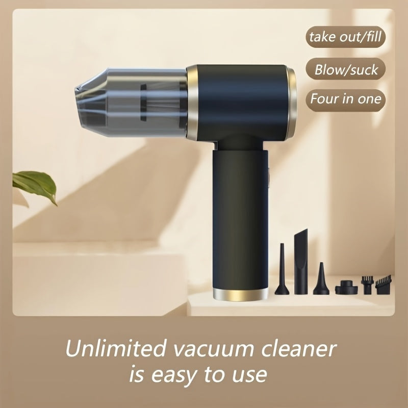 Беспроводной ручной пылесос с ультра-большой мощностью всасывания для легкой уборки дома в любое время.