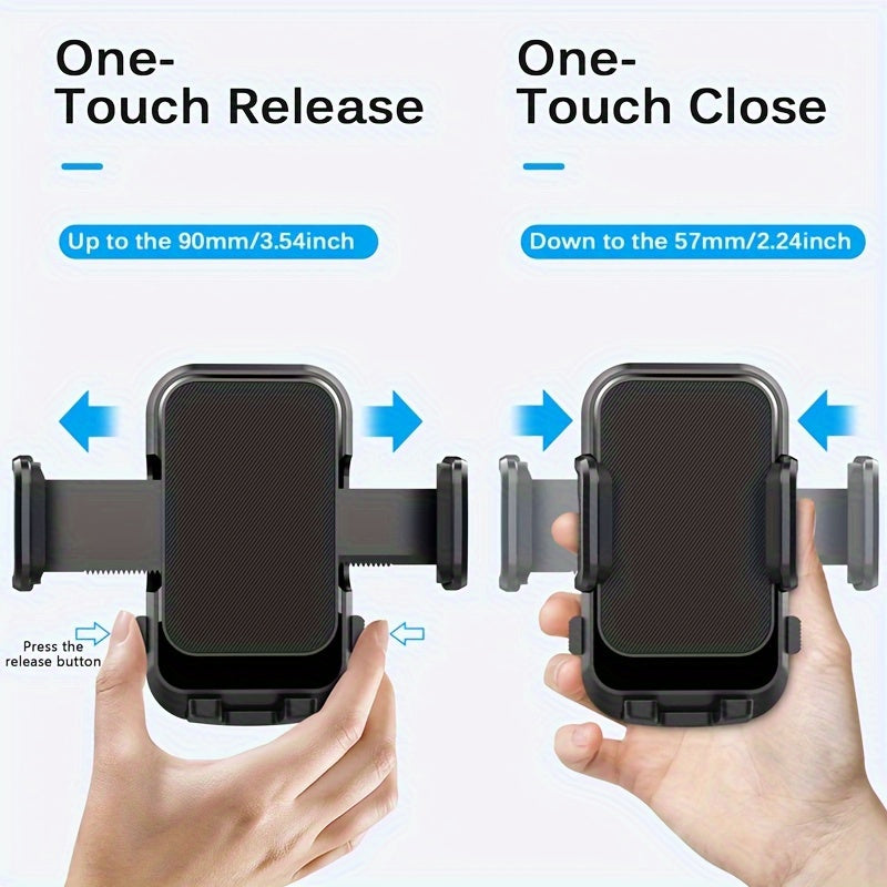 Avtomobil paneli uchun telefon o'rnatgich, yopishqoq jel padlari bilan, qora rang, transport vositasi uchun smartfon tutgichi