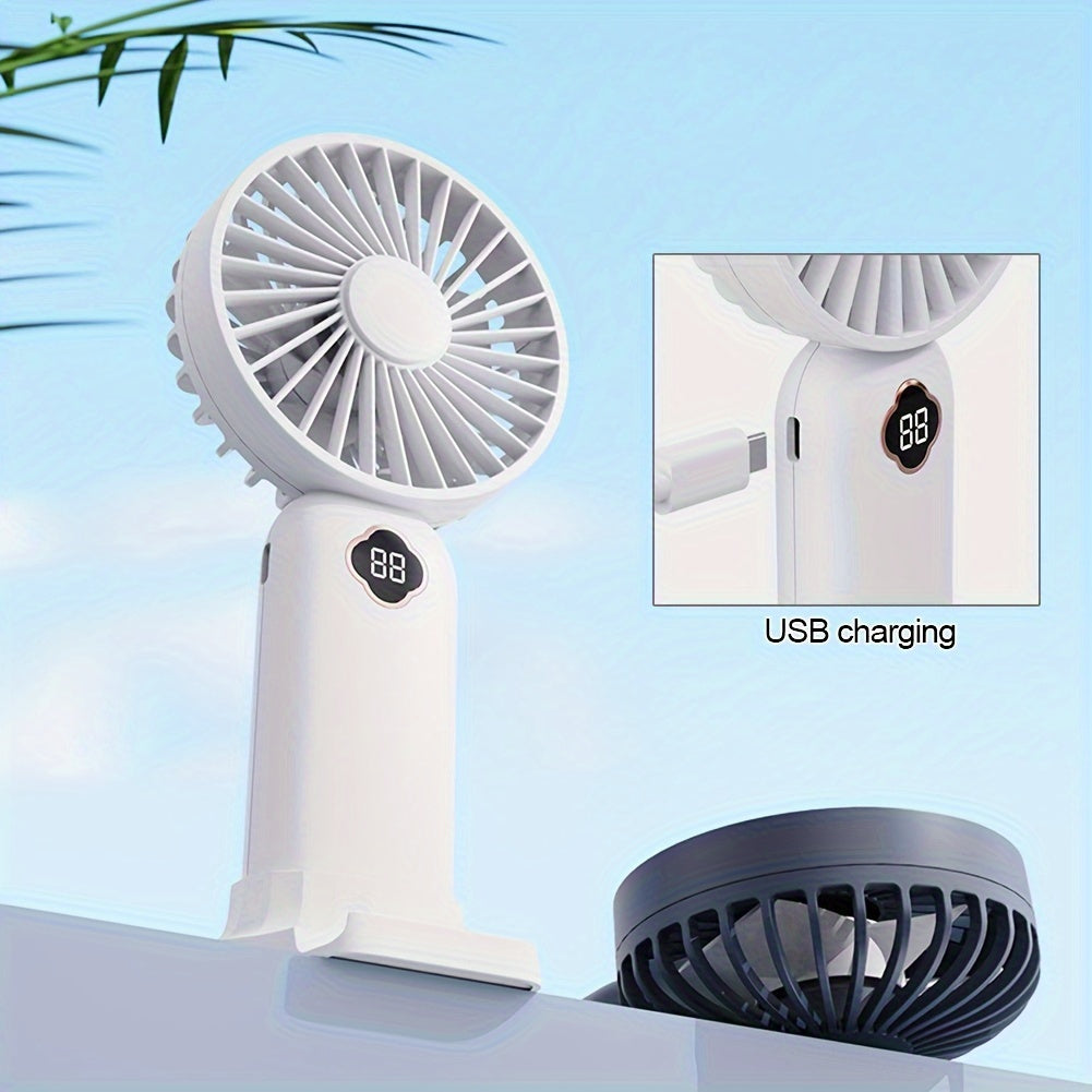 Mini Handheld Fan 1200mAh Battery Portable Silent Cooler for Outdoor Camping