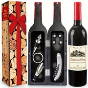 Portable Wine Opener Set Metal and Plastic No Electricity Gift for Holidays