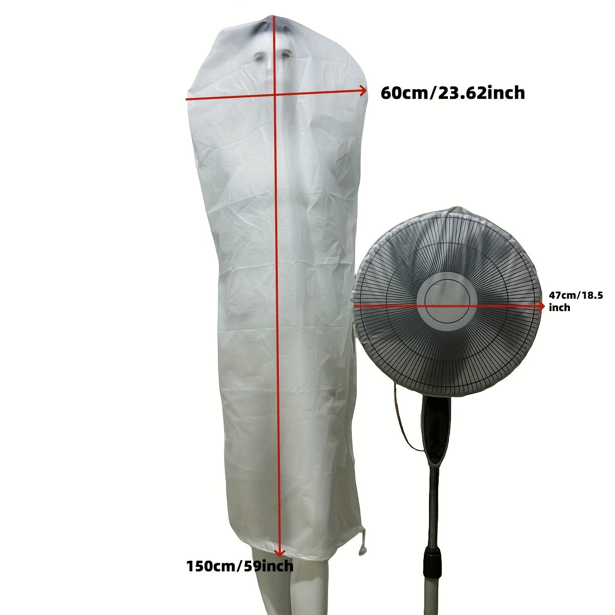 1 dona Zamonaviy Umumiy Nylon Yumshoq Holat Fan Tozalash Qopqog'i Pedestal Fanlar, Pol Qizdirgichlar va Konditsionerlar uchun, Yuviladigan va Qayta ishlatiladigan, Ichki va Tashqi foydalanish uchun