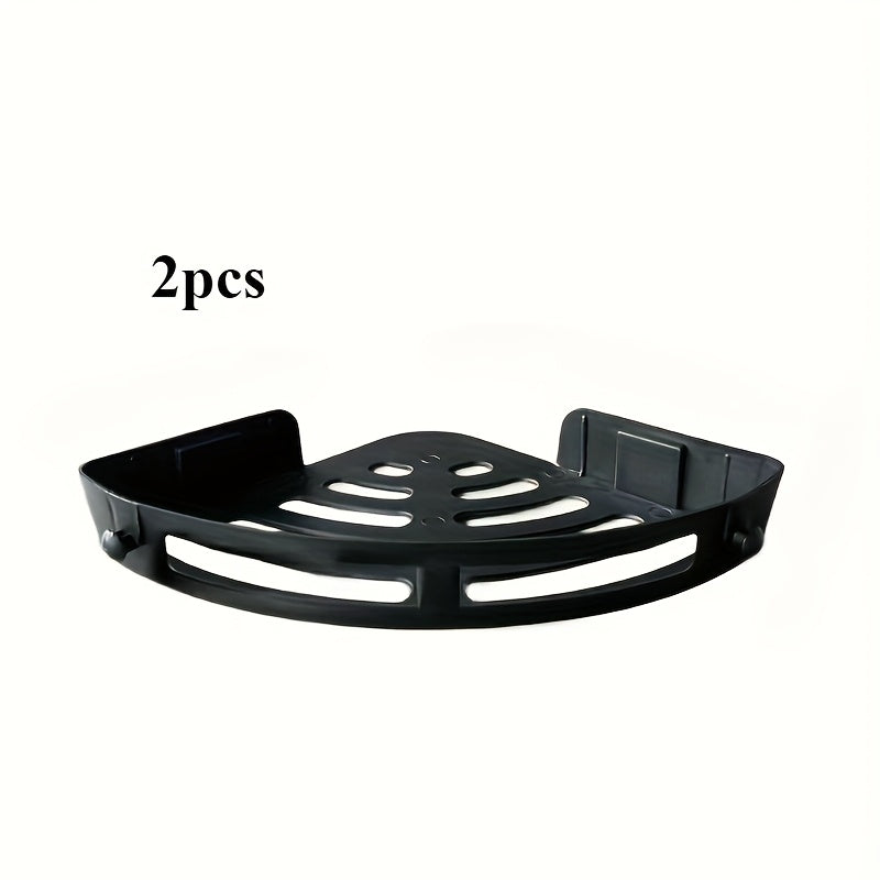 Набор угловых полок для ванной комнаты 2 Современный ABS пластик без сверления настенный монтаж для хранения