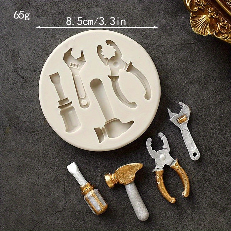 Steam Punk Chocolate Mold 3D Hammer Pliers Faucet DIY Cake Decorating Kitchen Accessory
