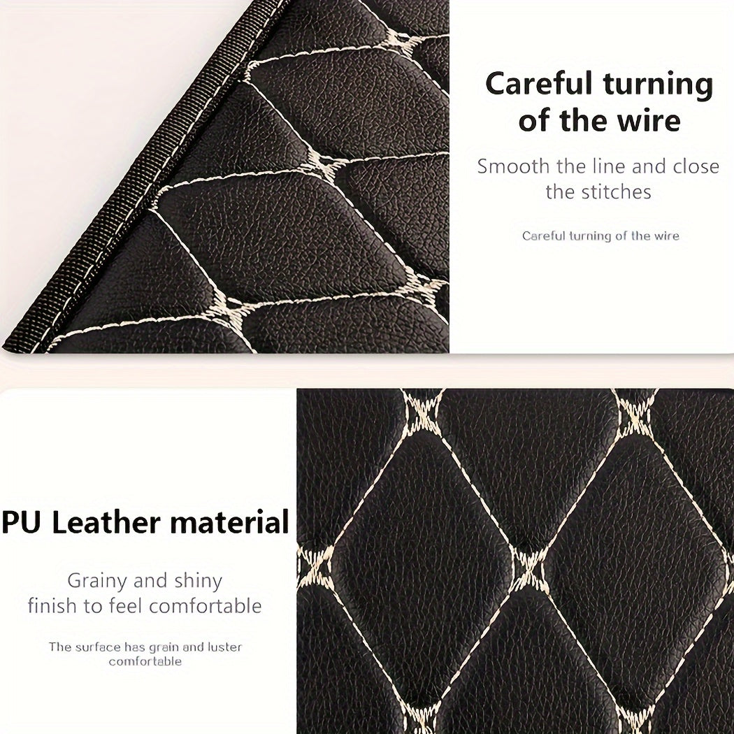 Cajón organizador para maletero de coche, caja de almacenamiento plegable negra con asas