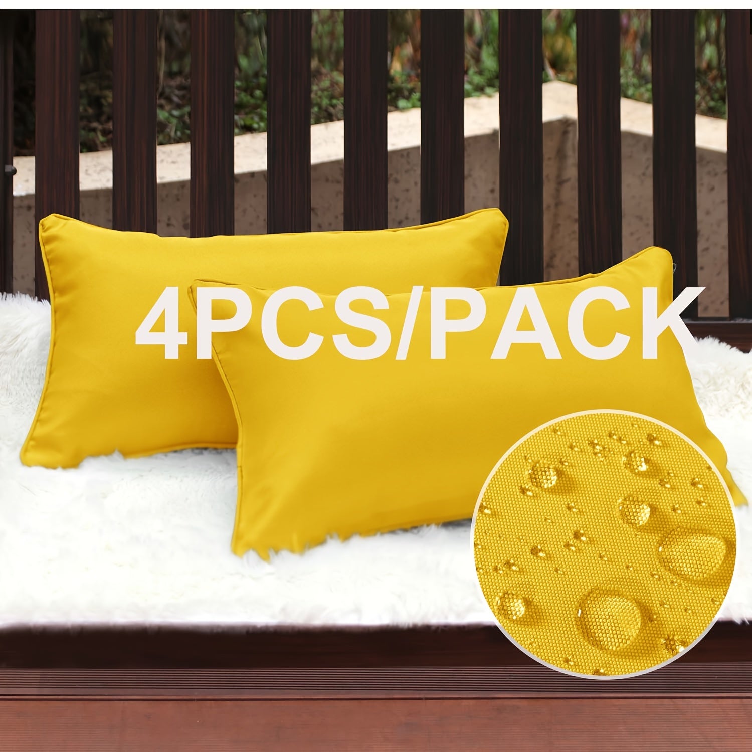 Outdoor Square Garden Cushion Cover for Patio Sofa Tent Decorative Throw Pillow Shell