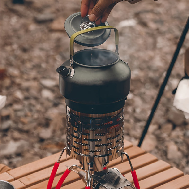 Turli pechka boshlariga mos keladigan ixcham zanglamas po'latdan yasalgan sayohat isitgichi, piyoda yurish va baliq ovlash kabi ochiq havoda faoliyatlar uchun ideal.