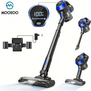 LED displeyli simsiz stick changyutgich 6-in-1 yengil, yuqori tortish kuchiga ega, hayvonlarning tuklari uchun moʻljallangan qattiq pol uchun